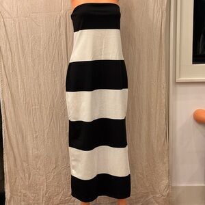 a new day Black and White Strapless Dress